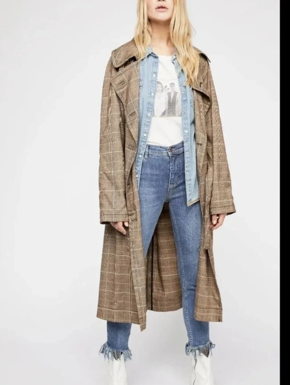Free People Great Heights Frayed Skinny Jeans